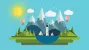 Ngày trái đất theo phong cách flat design