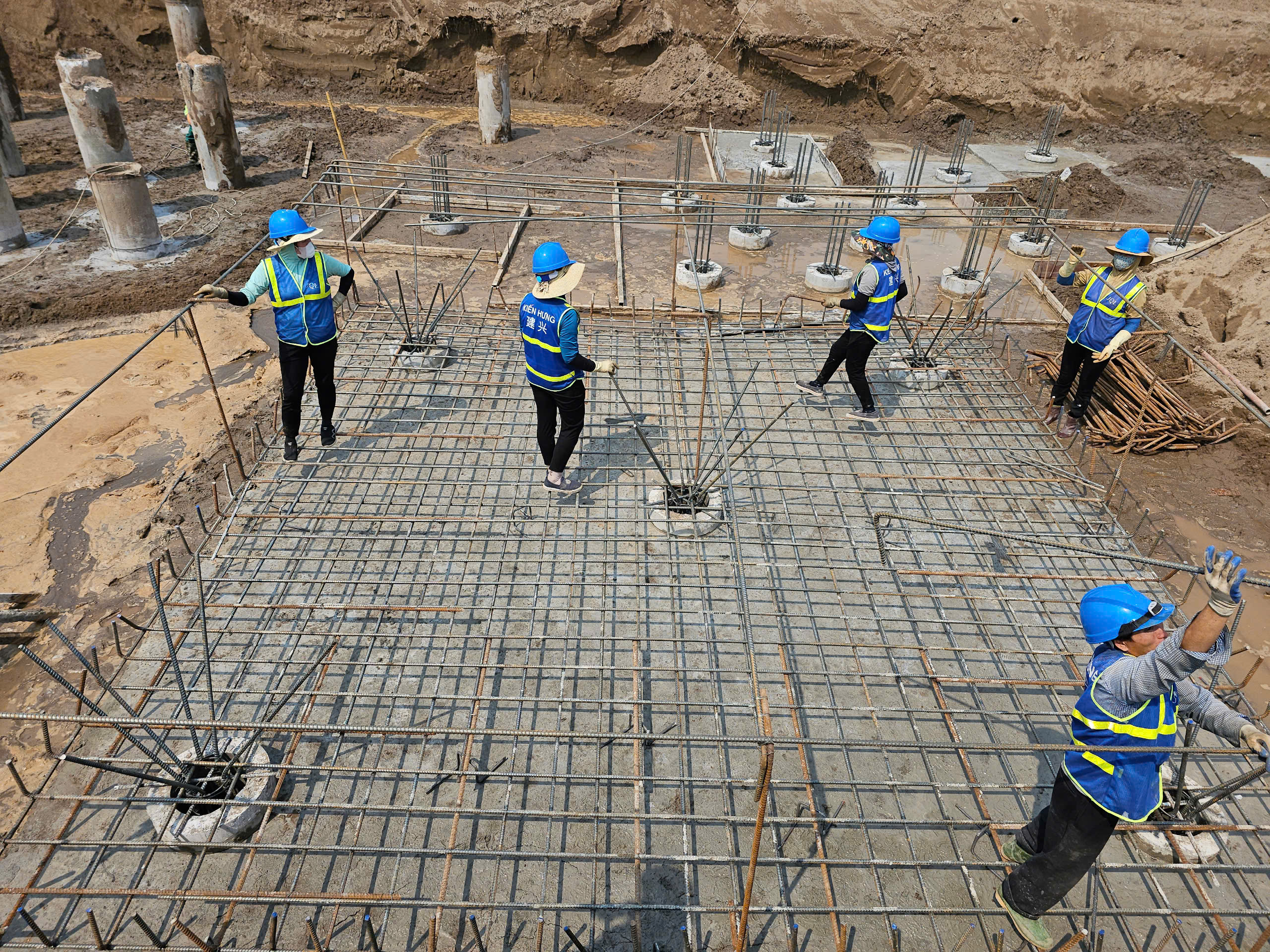 Thi công móng cho công trình Hải Phòng