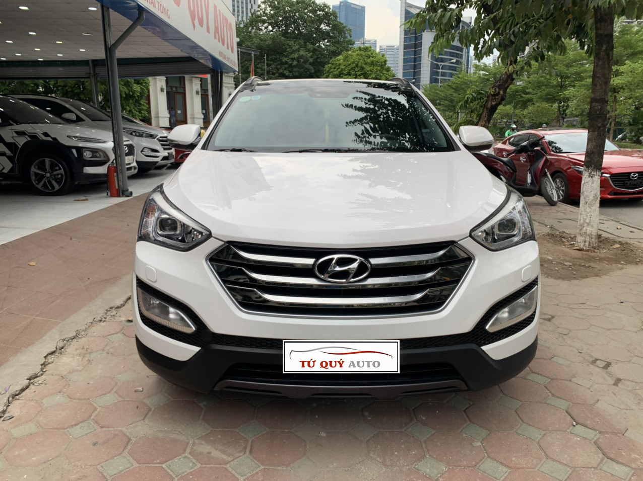 Xe Hyundai Santa-Fe 2.4AWD 2015 - Trắng