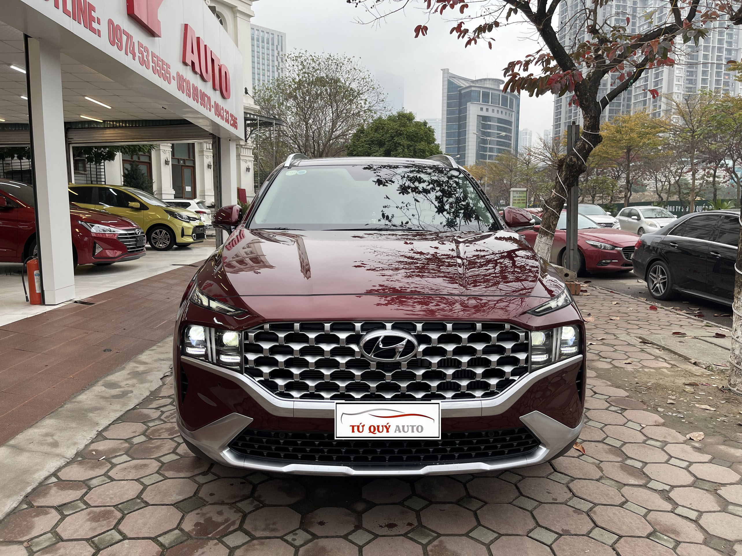 Xe Hyundai SantaFe Premium 2.2CRDi 2021 - Đỏ Mận