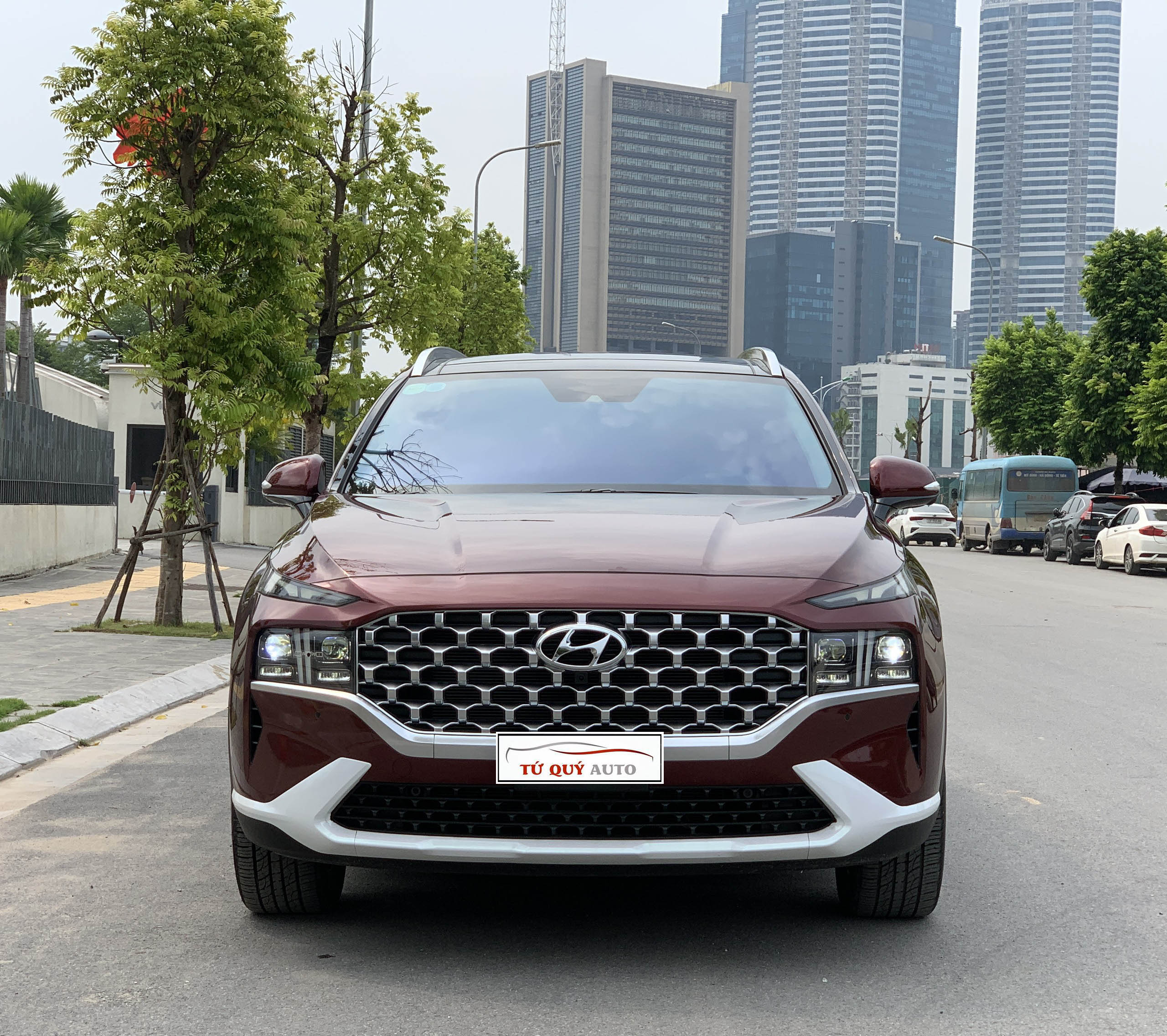 Xe Hyundai SantaFe Premium 2.5AT 2021 - Đỏ Mận