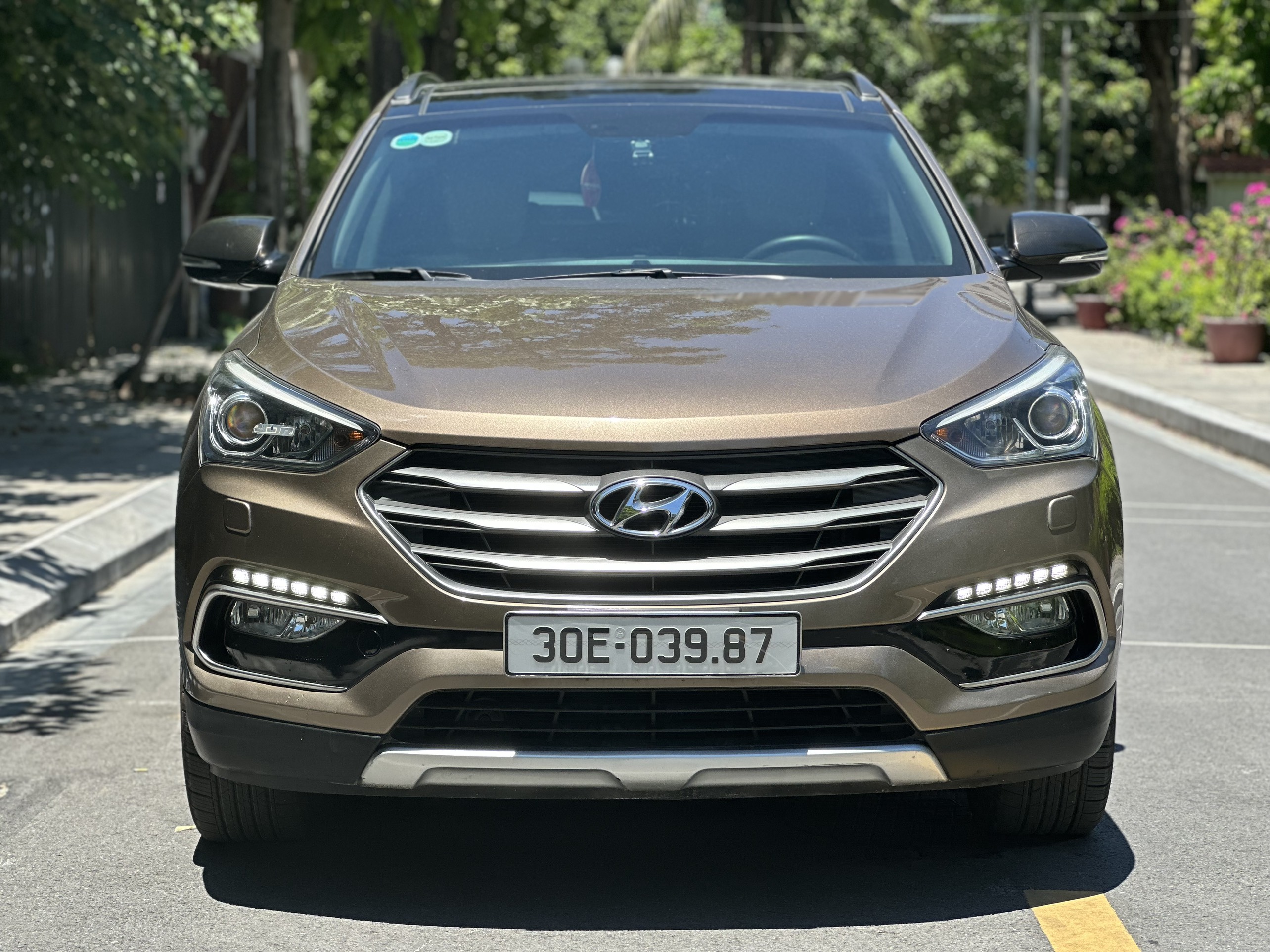 Xe Hyundai SantaFe 2.4 AWD 2016 - Vàng Cát