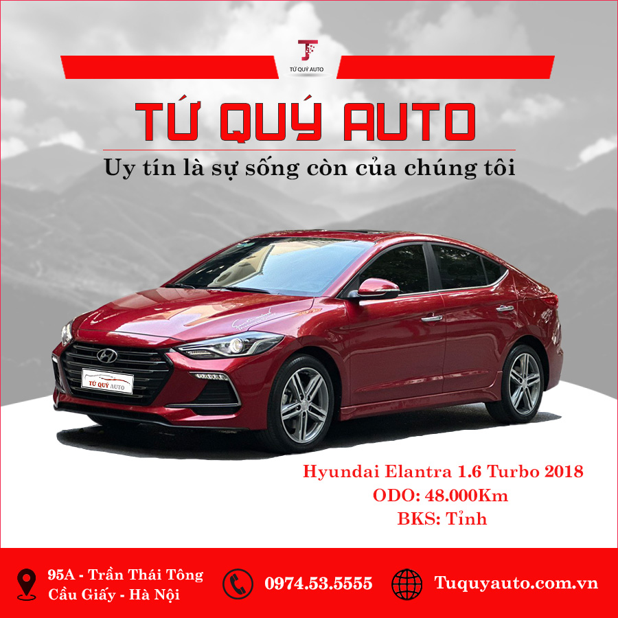 Xe Hyundai Elantra Turbo 1.6AT 2018 - Đỏ