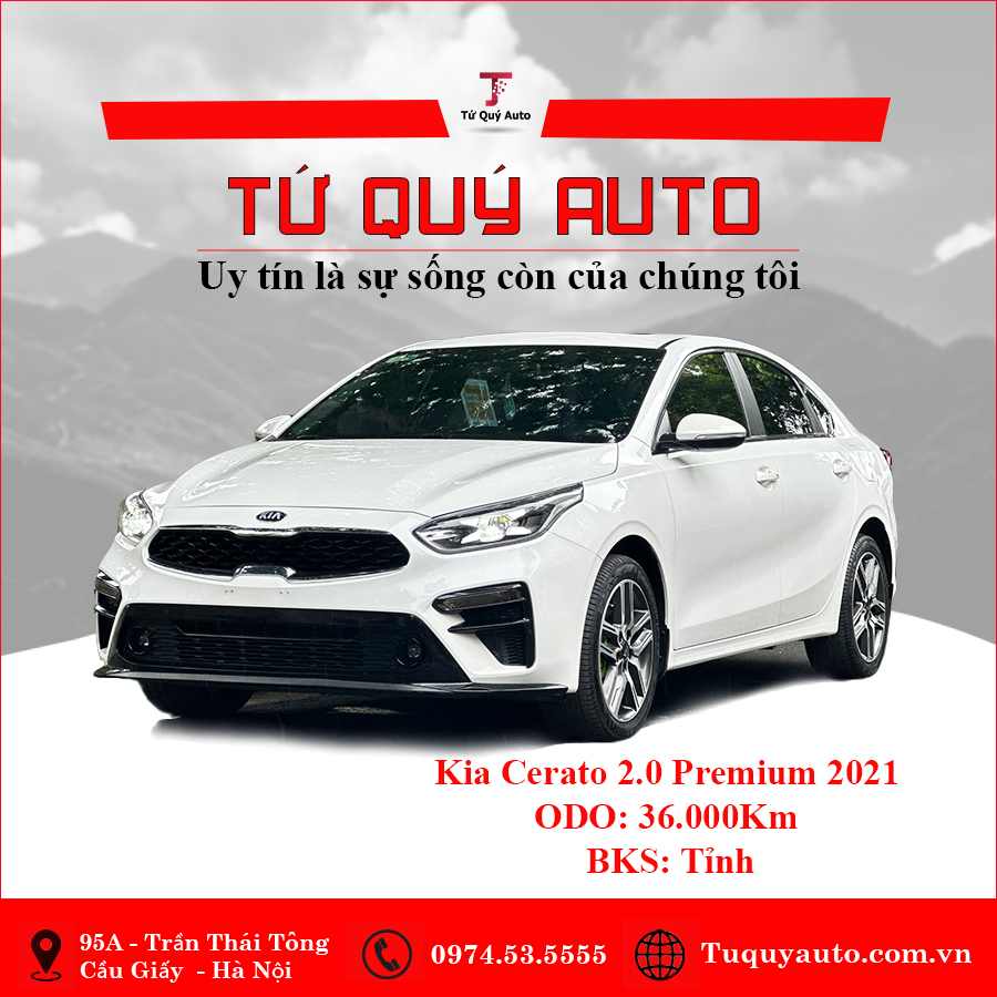 Xe Kia Cerato Premium 2.0AT 2021 - Trắng