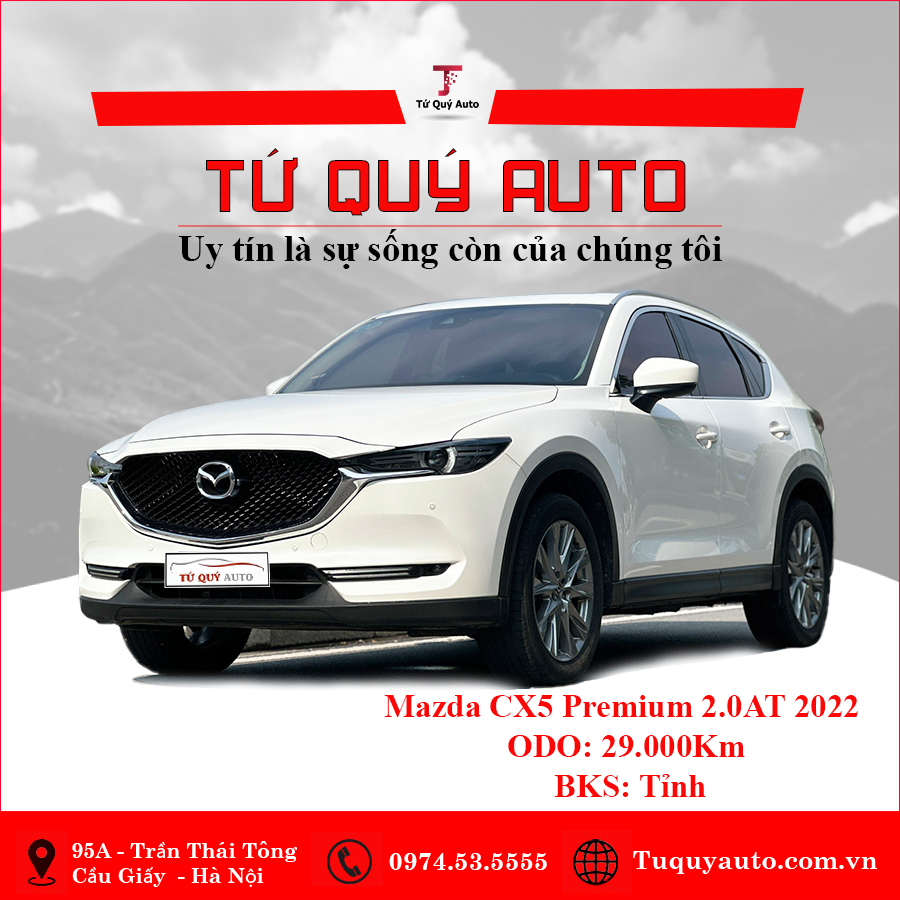 Xe Mazda CX5 Premium 2.0AT 2022 - Trắng