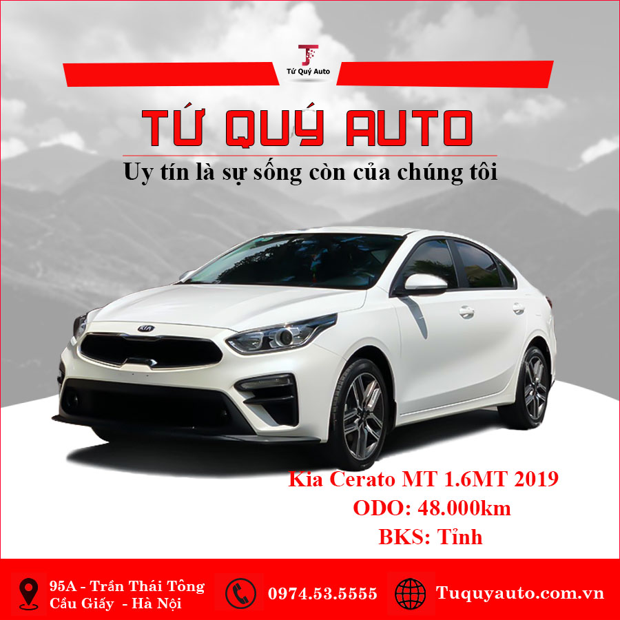 Xe Kia Cerato 1.6MT 2019 - Trắng