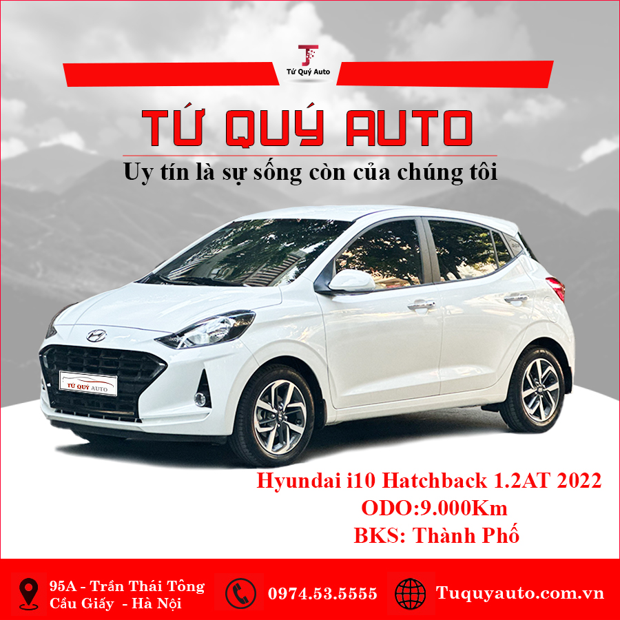 Xe Hyundai i10 Hatchback 1.2AT 2022 - Trắng