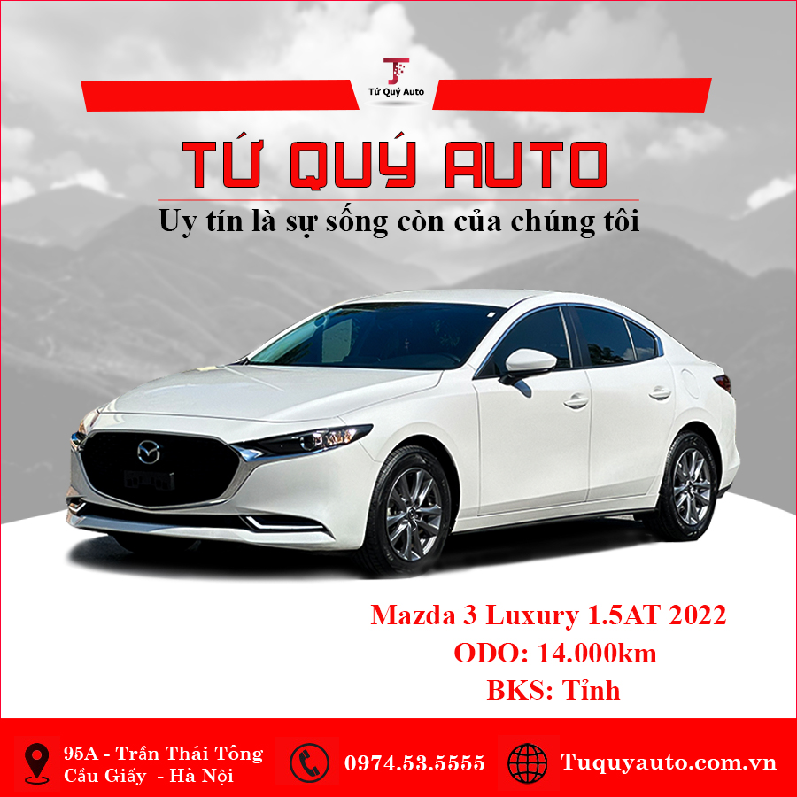 Xe Mazda 3 Luxury 1.5AT 2022 - Trắng