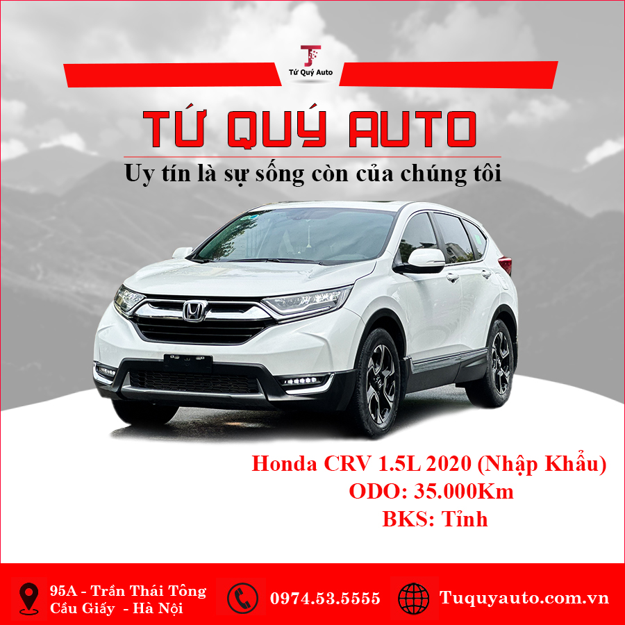 Xe Honda CRV 1.5L Turbo 2020 - Trắng