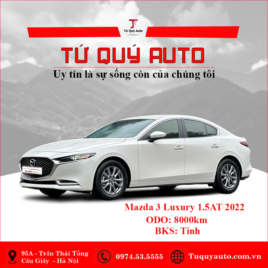 Xe Mazda 3 1.5L Luxury 2022 - Trắng