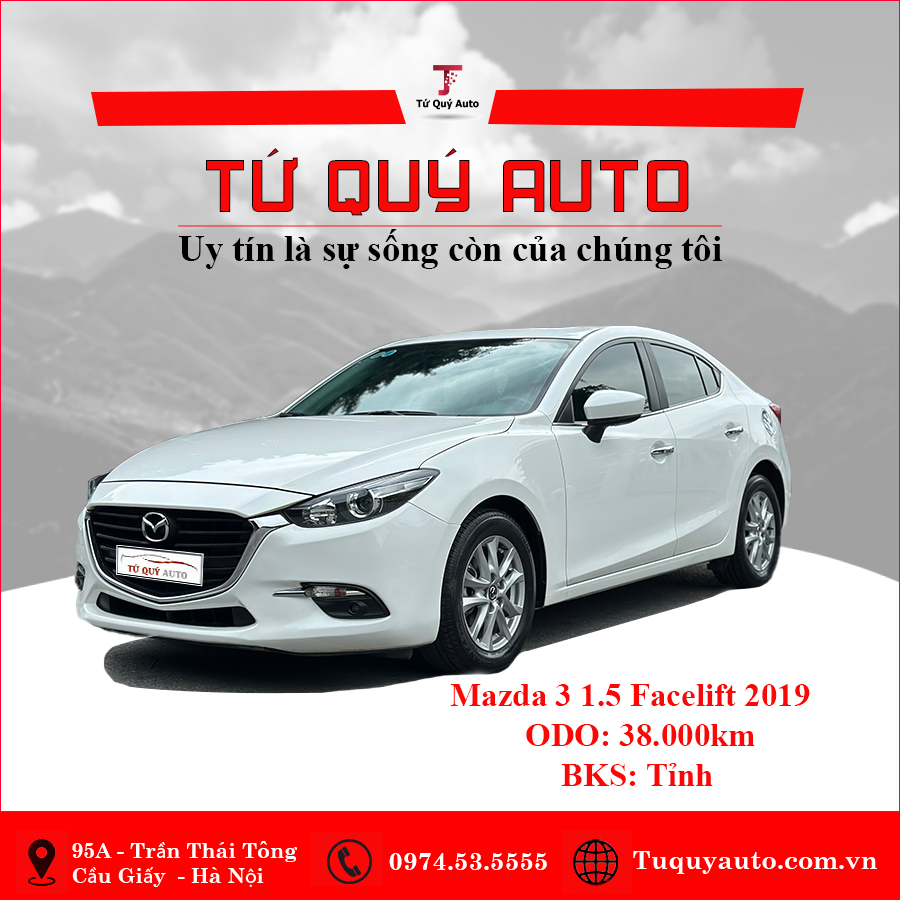 Xe Mazda 3 Sedan 1.5AT 2019 - Trắng