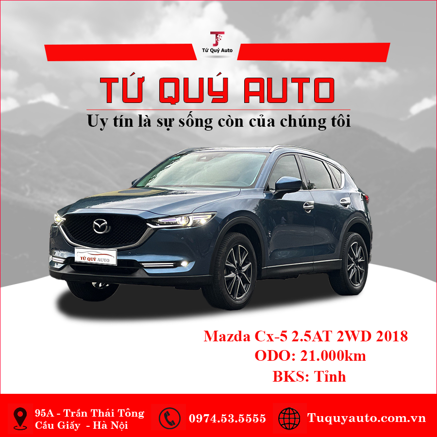 Xe Mazda CX5 2.5 AT 2WD 2018 - Xanh