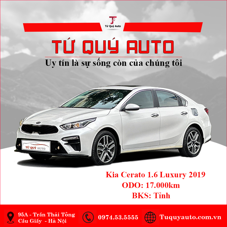 Xe Kia Cerato 1.6 AT Luxury 2019 - Trắng