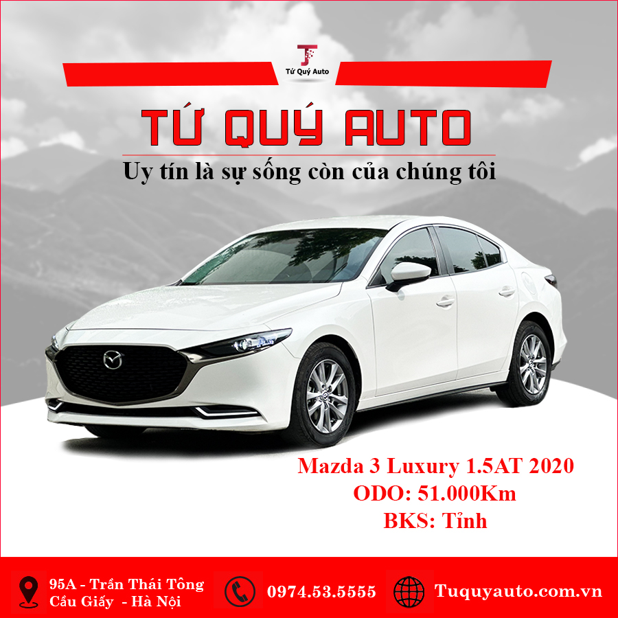 Xe Mazda 3 Luxury 1.5AT 2020 - Trắng