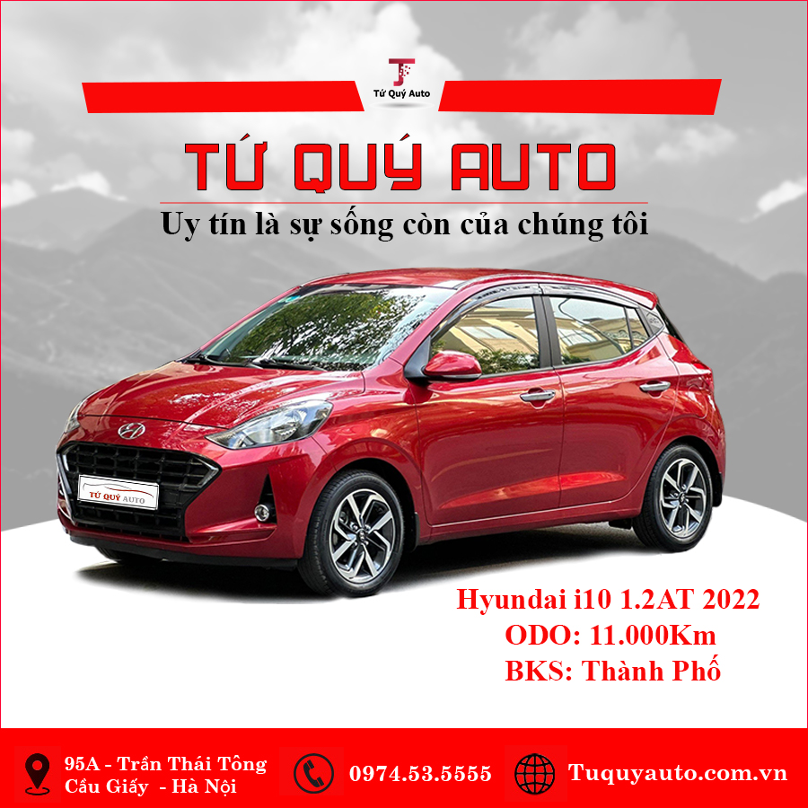 Xe Hyundai i10 Hatchback 1.2AT 2022 - Đỏ