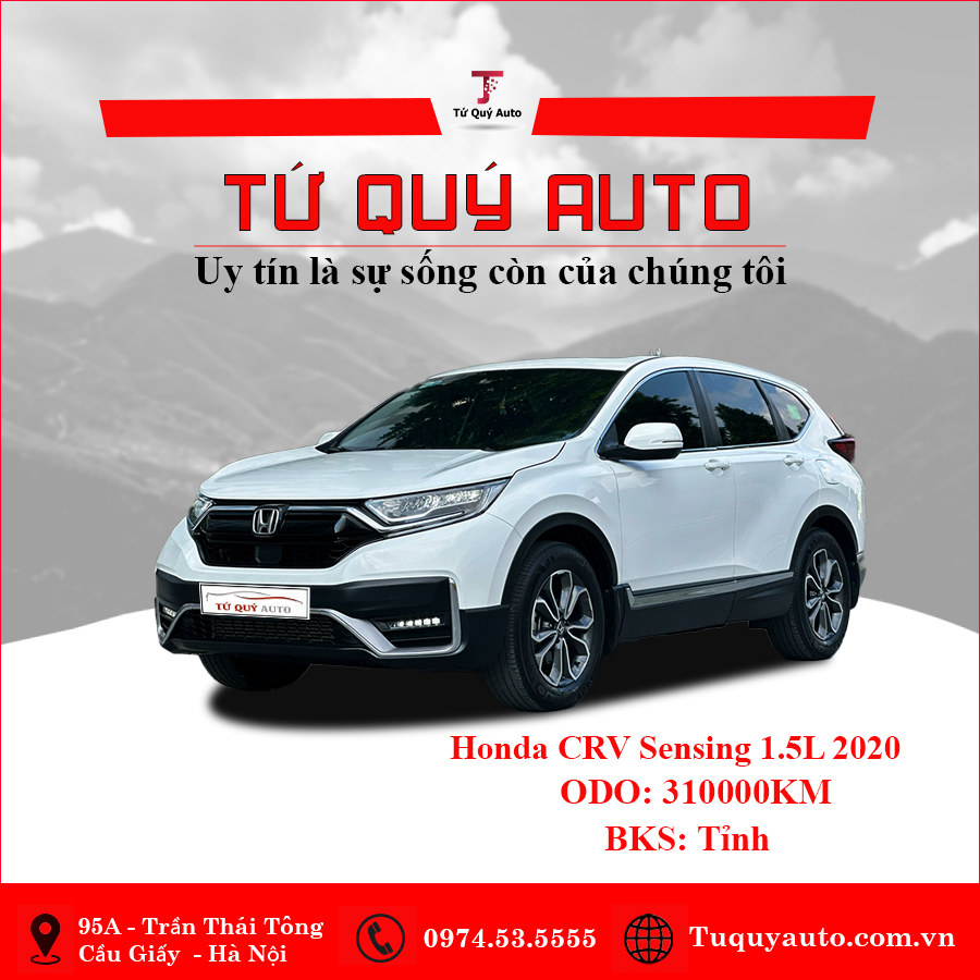 Xe Honda CRV 1.5L Sensing 2020 - Trắng