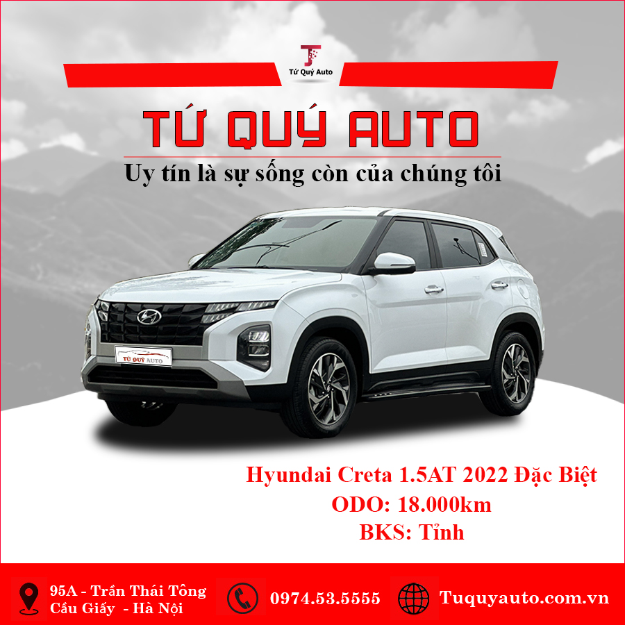 Xe Hyundai Creta 1.5AT Đặc Biệt 2022 - Trắng