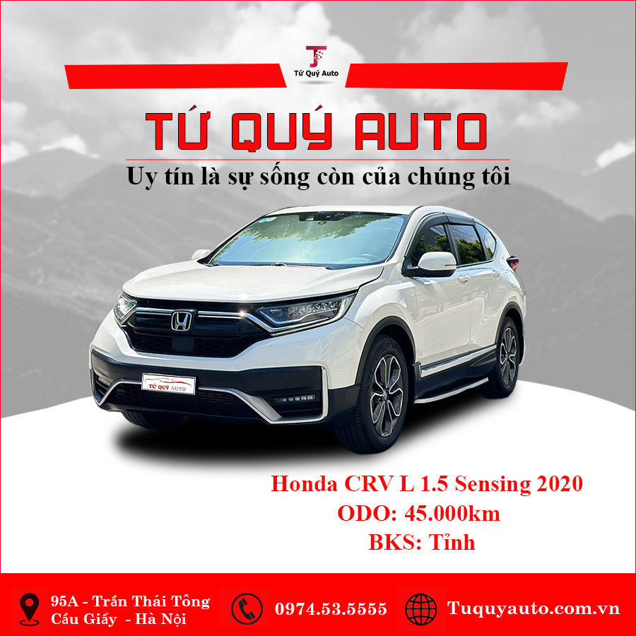 Xe Honda CRV 1.5L Sensing 2020 - Trắng