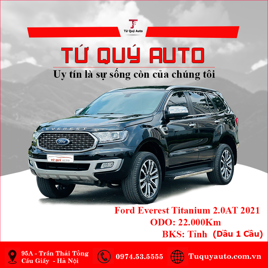 Xe Ford Everest Titanium 2.0AT 2021 - Đen