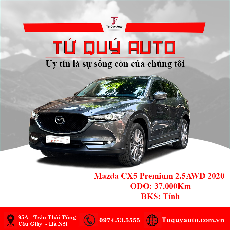 Xe Mazda CX5 2.5 Signature Premium AWD I-Activ 2020 - Xám