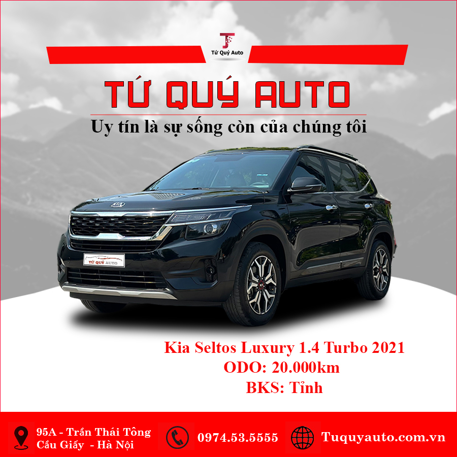 Xe Kia Seltos Luxury 1.4 AT 2021 - Đen