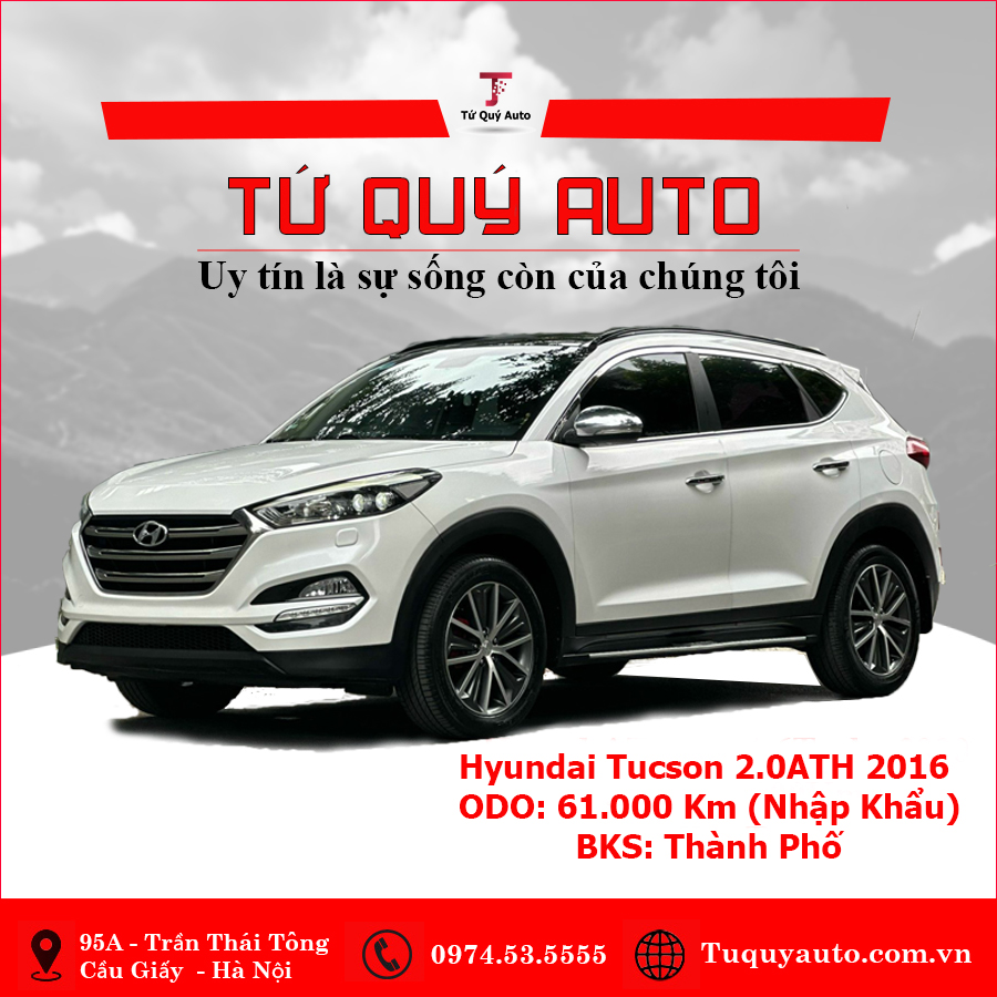 Xe Hyundai Tucson 2.0 ATH 2016 - Trắng