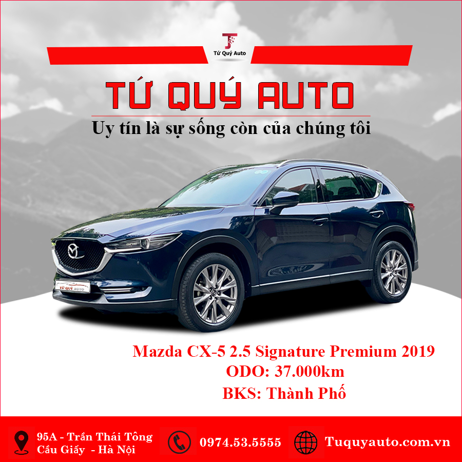 Xe Mazda CX5 2.5 Signature Premium 2WD I-Activ 2019 - Xanh Đen