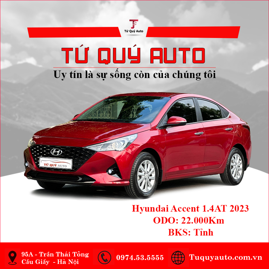 Xe Hyundai Accent 1.4 AT 2023 - Đỏ