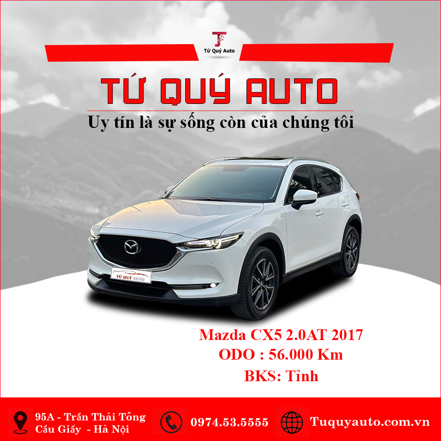 Xe Mazda CX5 2.0 AT 2017 - Trắng