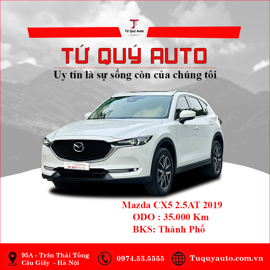 Xe Mazda CX5 2.5 AT 2WD 2019 - Trắng