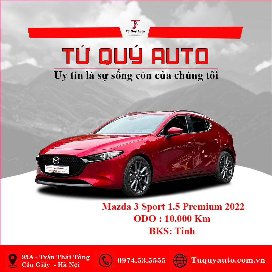 Xe Mazda 3 1.5L Sport Premium 2022 - Đỏ