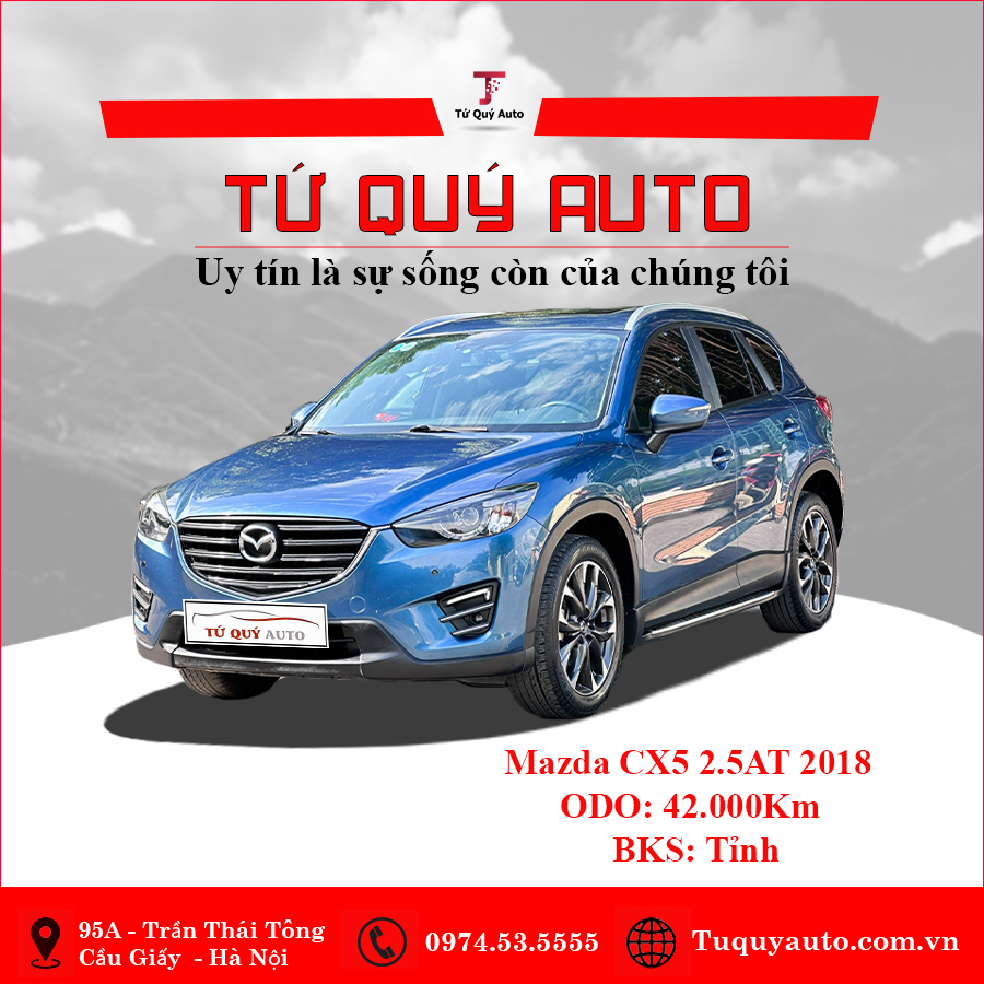 Xe Mazda CX5 2.5 AT 2WD 2018 - Xanh