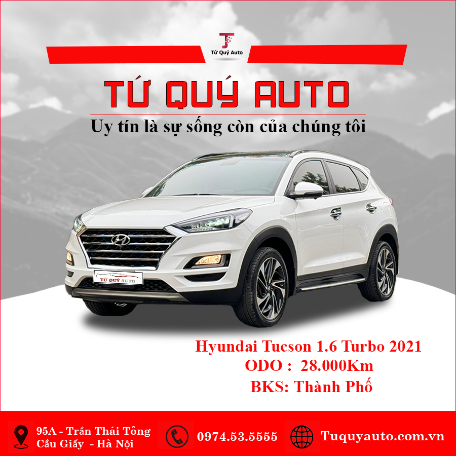 Xe Hyundai Tucson 1.6 AT Turbo Đặc biệt 2021 - Trắng