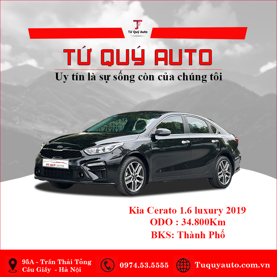 Xe Kia Cerato 1.6 AT Luxury 2019 - Đen