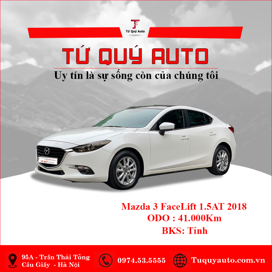 Xe Mazda 3 Sedan 1.5 AT 2018 - Trắng