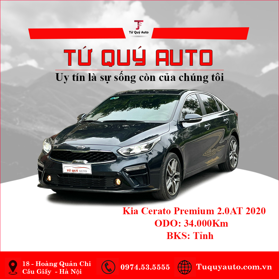 Xe Kia Cerato 2.0 AT Premium 2020 - Xanh Đen