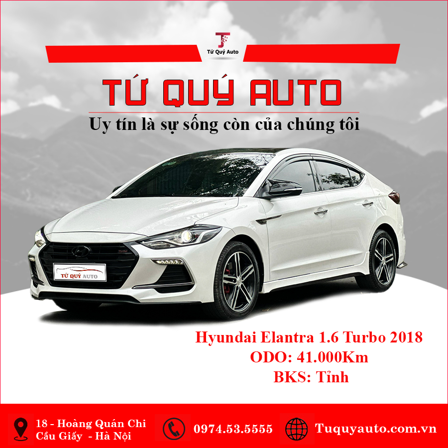 Xe Hyundai Elantra Sport 1.6 AT 2018 - Trắng