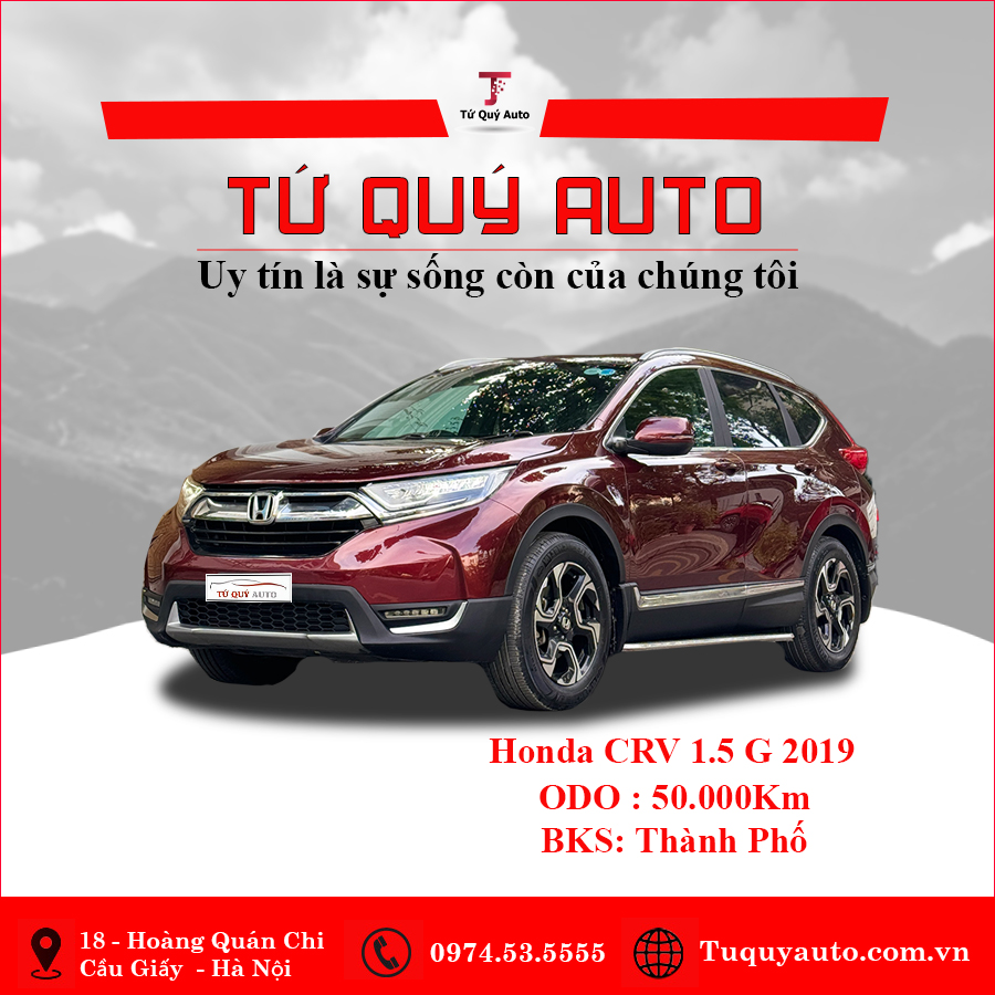 Xe Honda CRV G 1.5 Turbo 2019 - Đỏ Mận