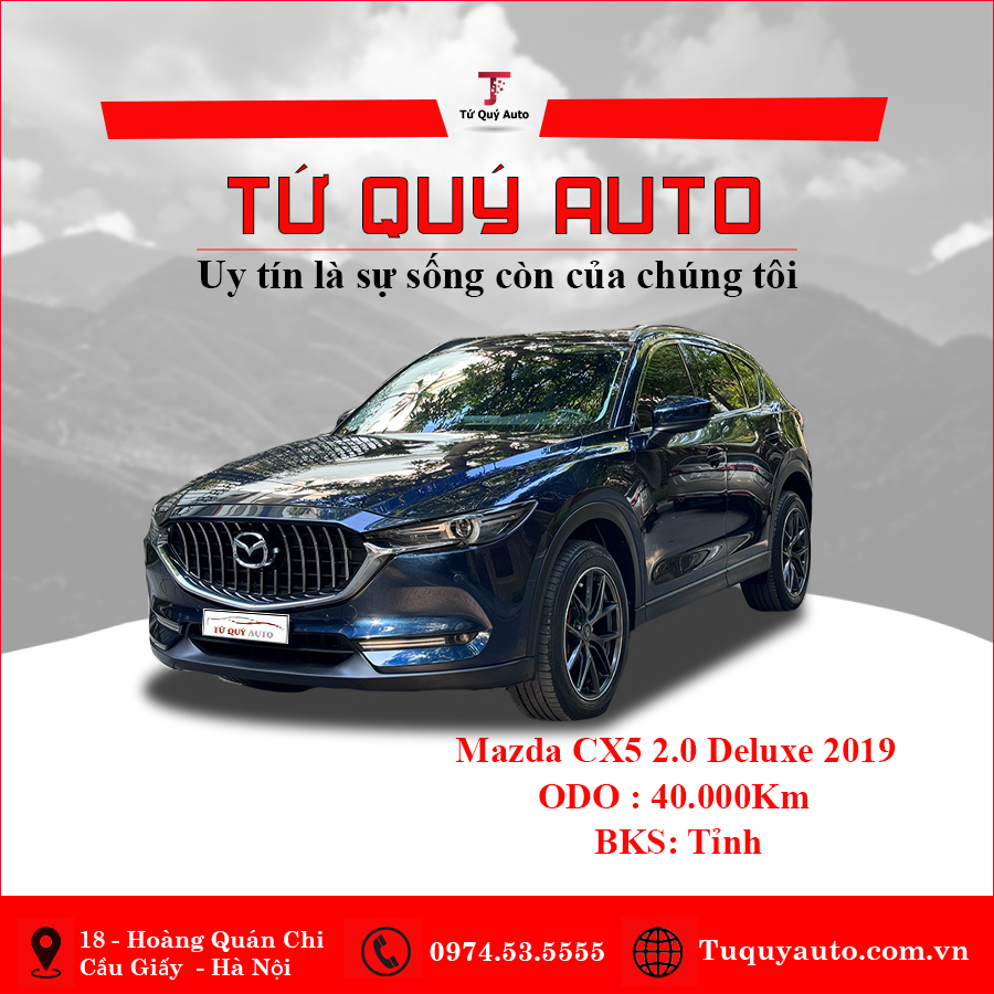 Xe Mazda CX5 2.0 Deluxe 2019 - Xanh Đen