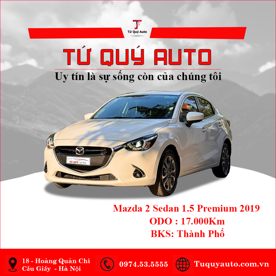 Xe Mazda 2 Premium 1.5AT 2019 - Trắng