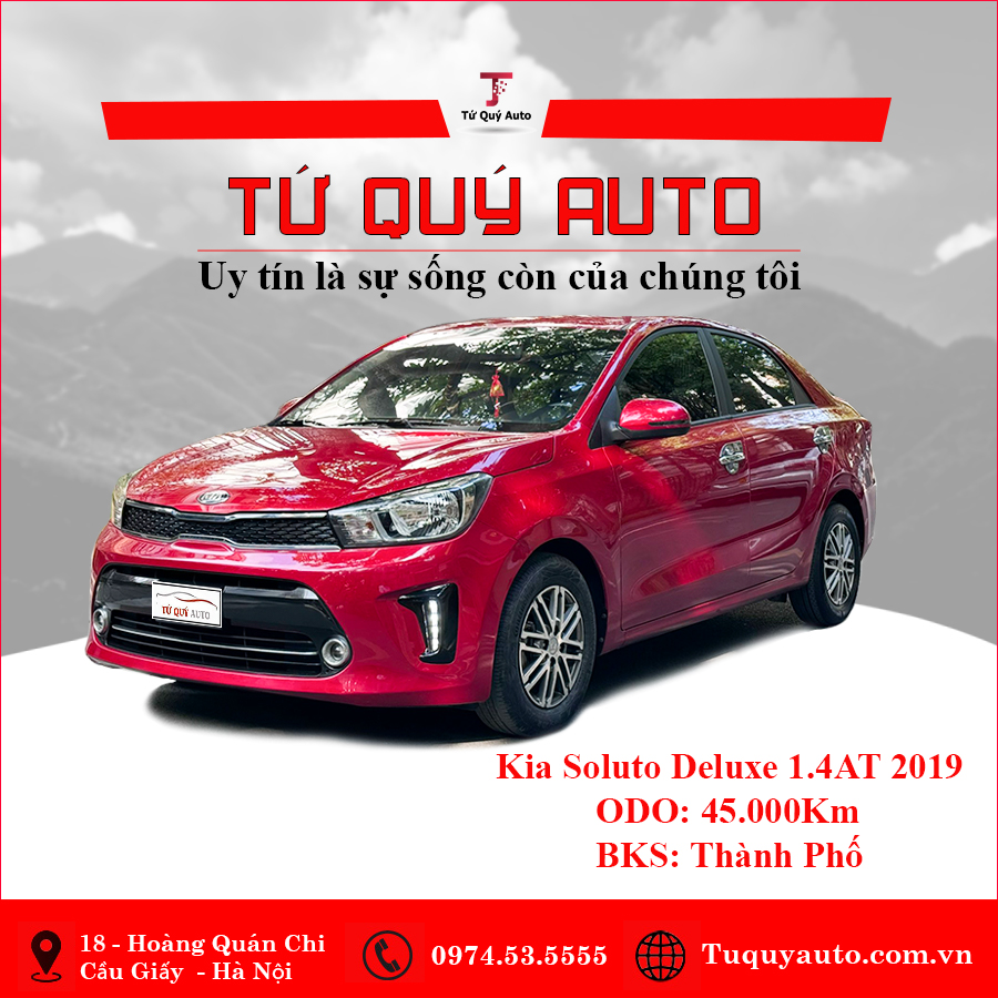 Xe Kia Soluto 1.4 AT Deluxe 2019 - Đỏ