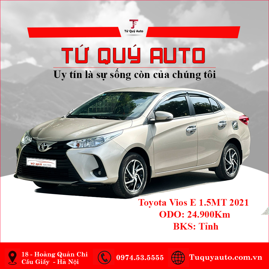 Xe Toyota Vios E 1.5 MT 2021 - Vàng Cát