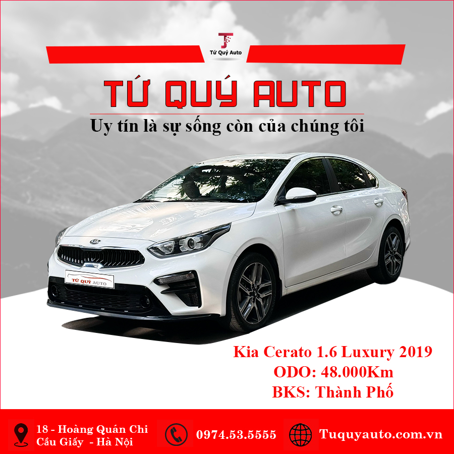 Xe Kia Cerato 1.6 AT Luxury 2019 - Trắng