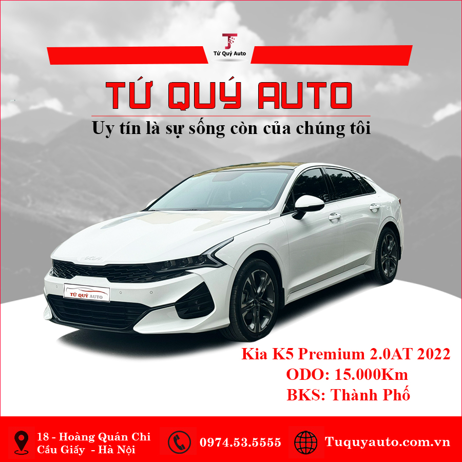 Xe Kia K5 Premium 2.0 AT 2022 - Trắng