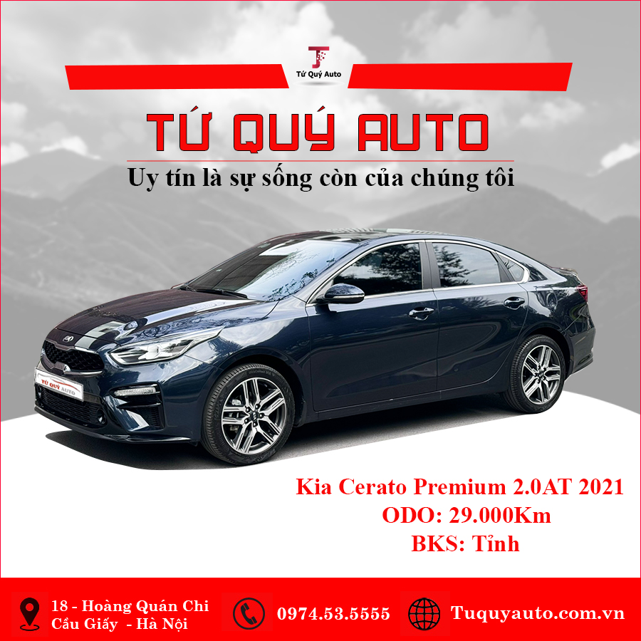 Xe Kia Cerato Premium 2.0 AT 2021 - Xanh đen