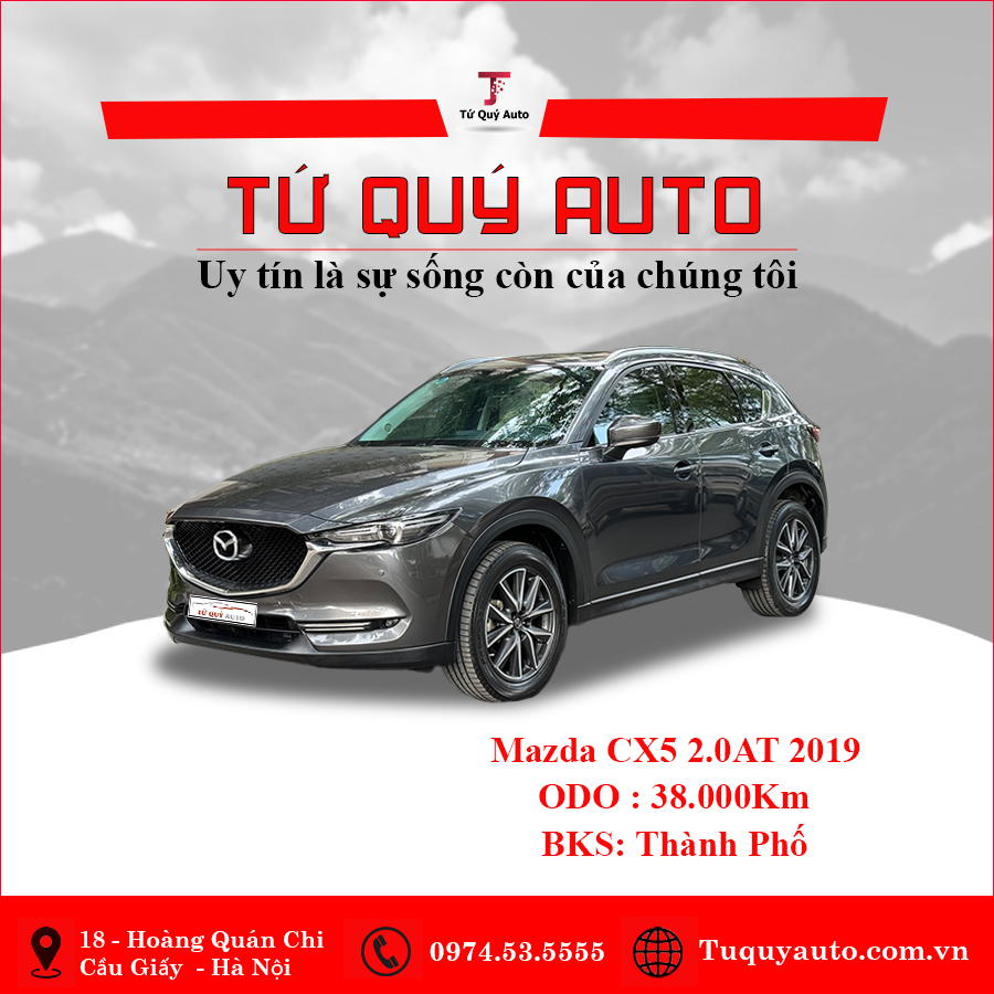 Xe Mazda CX5 2.0 AT 2019 - Xám / Kem