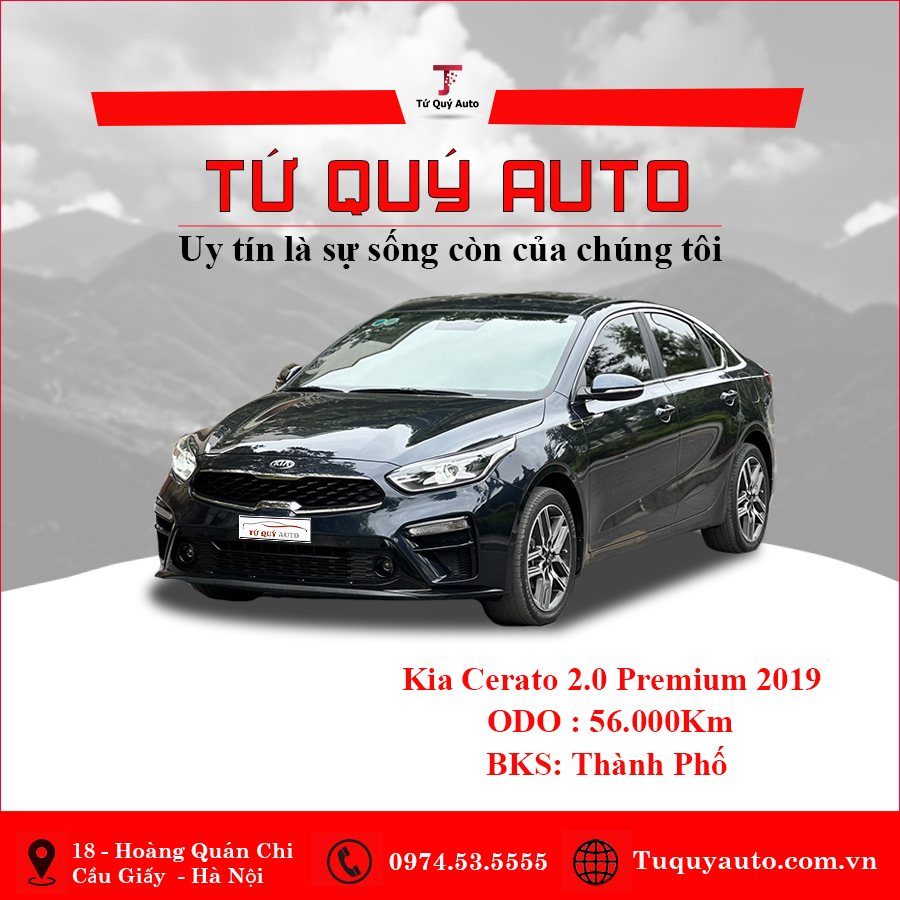 Xe Kia Cerato 2.0 AT Premium 2019 - Xanh Đen