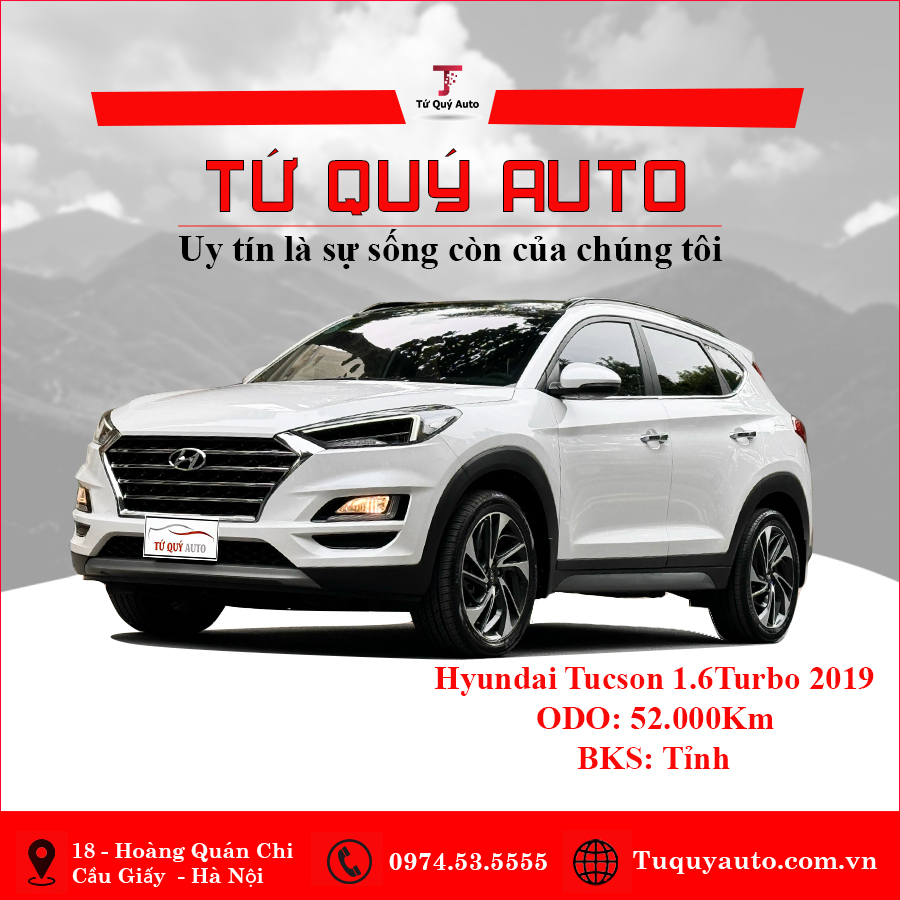 Xe Hyundai Tucson 1.6 AT Turbo 2019 - Trắng