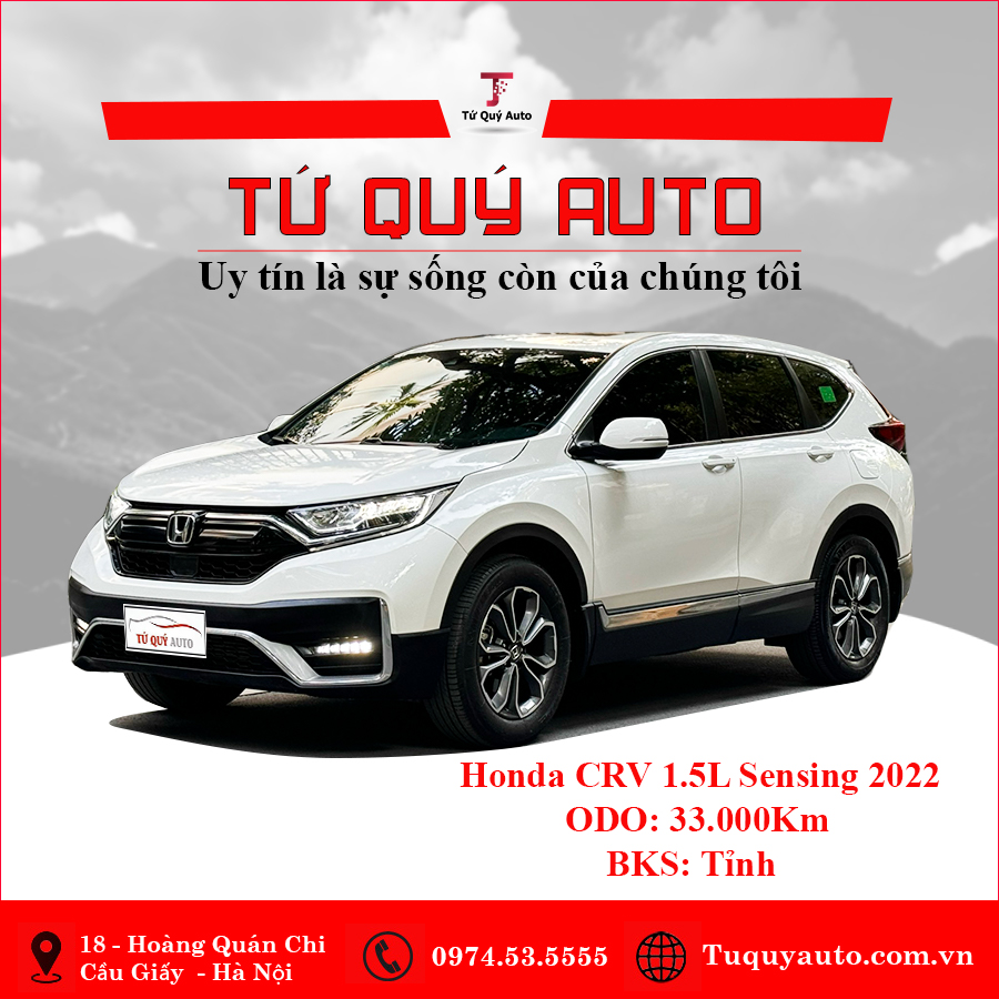 Xe Honda CRV 1.5L Sensing 2022 - Trắng