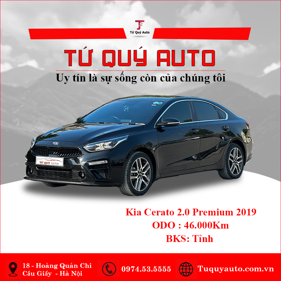 Xe Kia Cerato 2.0 AT Premium 2019 - Đen